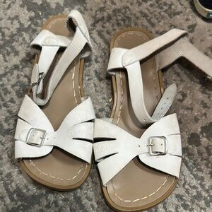 Salt Water Sandals by Hoy White Buckle Sandals